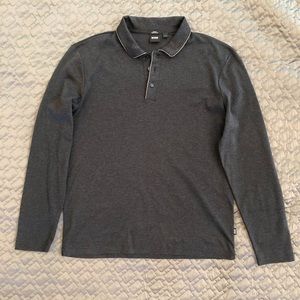 Mens Hugo BOSS long sleeve polo